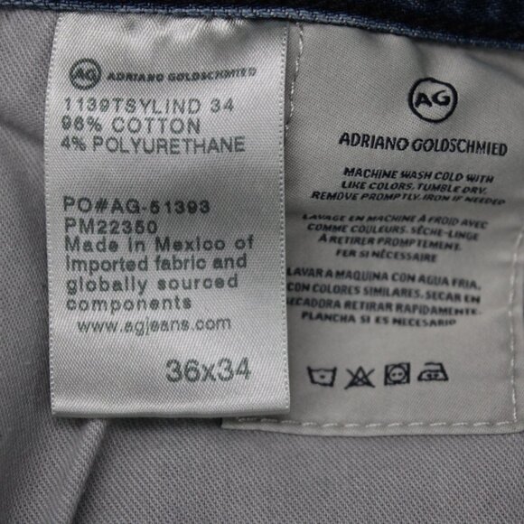 AG Adriano Goldschmied The Dylan Jeans Mens 36x30 Blue Slim Skinny Stretch Denim - Picture 13 of 14